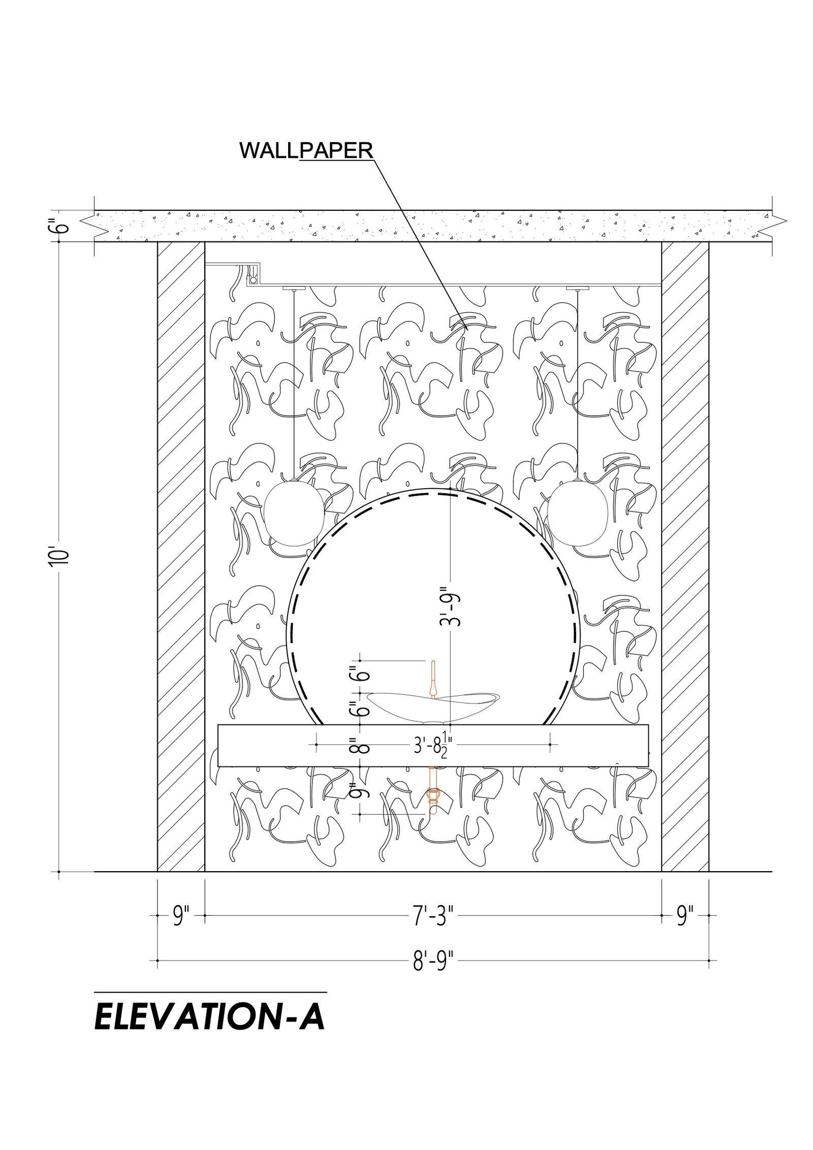 Patterned Washroom Drawing Set by Invested Designs, image 2