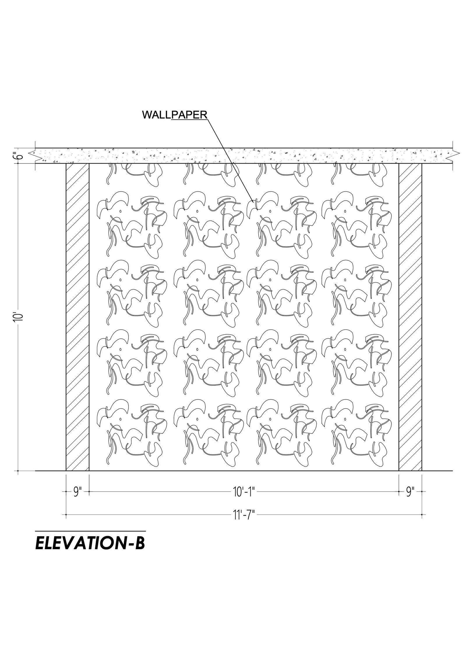 Patterned Washroom Drawing Set by Invested Designs, image 3