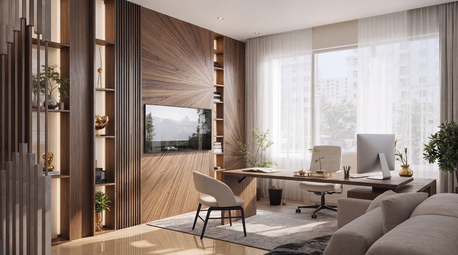 Walnut Home Office by Invested Designs, image 1